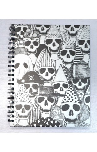 Notebook - Silver Skulls - A4
